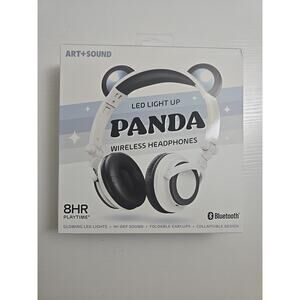 ART+SOUND Panda Wireless Headphones LED Light Up Bluetooth